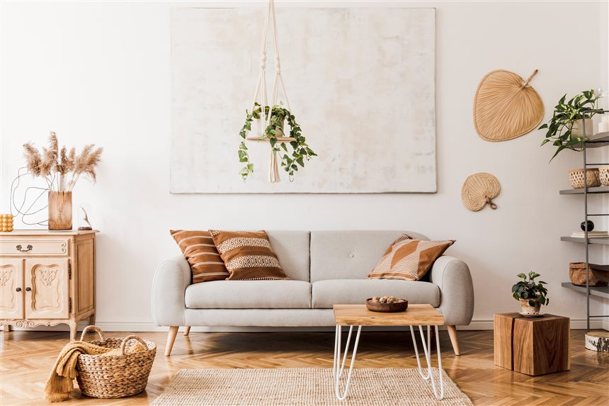 Salón de una vivienda lista para alquilar